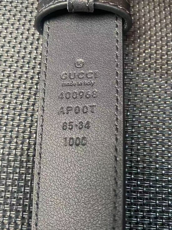 Gucci Black Leather Double G Belt Size 85 main image 5